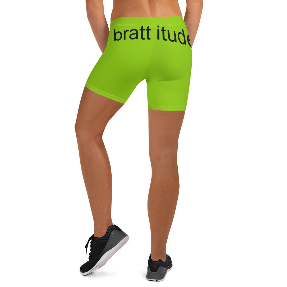 Brat Green Girls' Shorts. Black Gym Shorts. Lime Green Workout Shorts. WickedYo.
